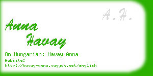 anna havay business card